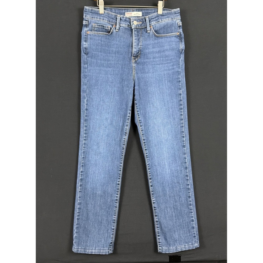 Signature By Levi Strauss Women's Shaping High Rise Straight Jeans Size 6 W28